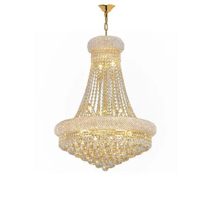 14-Lights Crystal Chandelier Modern French Empire Pendant Lamp Ceiling Hanging Lighting Fixture