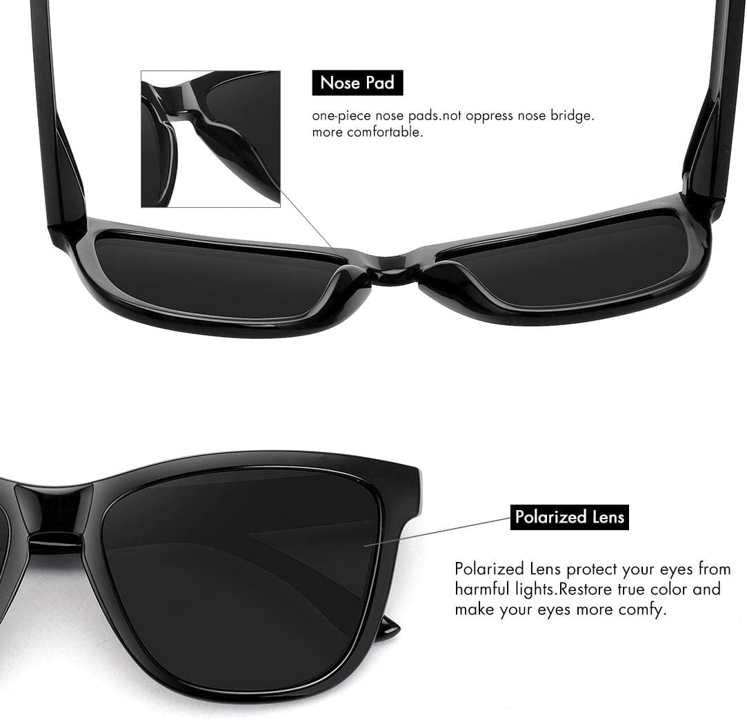 Polarized Sunglasses for Women Men Trendy Classic Retro Designer Style Fashion UV400 Protection