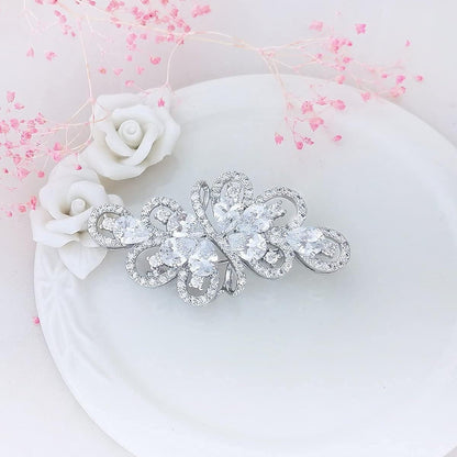 Cubic Zirconia Crystal Rhinestone Wedding Brooch Pin for Women Brides Jewelry