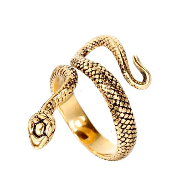 12/8/5/2/1Pcs: Lnnovative snake ring, movable mouth ring, Old gold, old silver, rose gold, gold, gun black，silver,6colors to choose from
