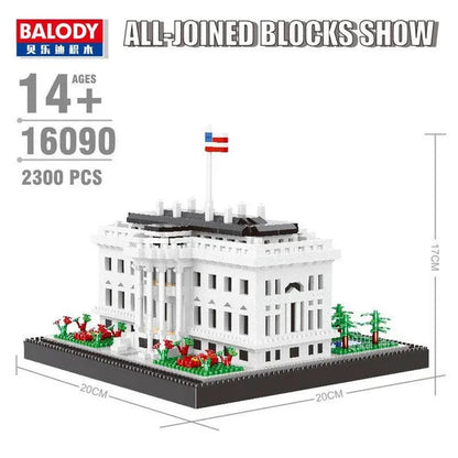 World Architecture Building Blocks Set Landmarks Diamond Blocks Toys (Height 20-40cm) Saint Basil's Cathedral, Big Ben, Taj Mahal, White House, Louvre Museum, Arc de Triomphe, London Bridge