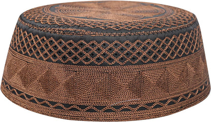 Muslim Prayer Kufi Hat for Men Boys Islamic Beanie Skull Cap Prayer Headwear Embroidery Kofia Topi Sun Hat Ramadan Eid Gift - WORLD TIME VISITS