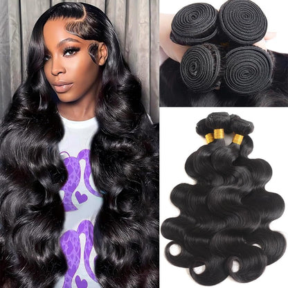 14A Human Hair Bundles 14 16 18 20 Inch 4 Bundles Human Hair 100% Unprocessed Brazilian Virgin Hair Bundles Deals Quick Weaves Hair Extensions - WORLD TIME VISITS