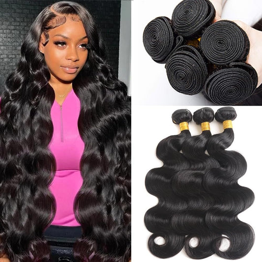 14A Human Hair Bundles 14 16 18 Inch Body Wave Bundles 100% Unprocessed Brazilian Virgin Hair 3 Bundles Deals Human Hair Extensions Natural Color - WORLD TIME VISITS