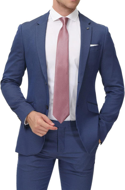 Men'S Necktie Classic Silk Tie Woven Jacquard Neck Ties 6 PCS