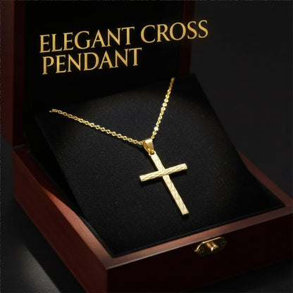 14K Gold Cross Necklace for Women Elegent Gold Cross Pendant Necklace Religious Jewelry Gift