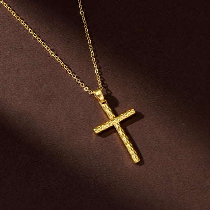 14K Gold Cross Necklace for Women Elegent Gold Cross Pendant Necklace Religious Jewelry Gift