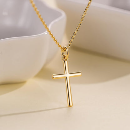 14K Gold Cross Necklaces for Women Gold Cross Chain Minimalist Pendant Small Necklace for Women Jewelry