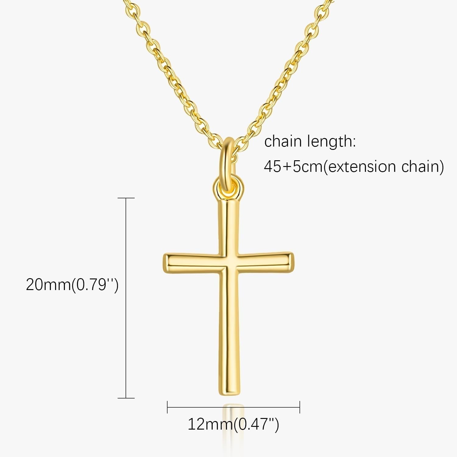 14K Gold Cross Necklaces for Women Gold Cross Chain Minimalist Pendant Small Necklace for Women Jewelry - WORLD TIME VISITS