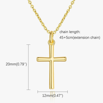 14K Gold Cross Necklaces for Women Gold Cross Chain Minimalist Pendant Small Necklace for Women Jewelry - WORLD TIME VISITS