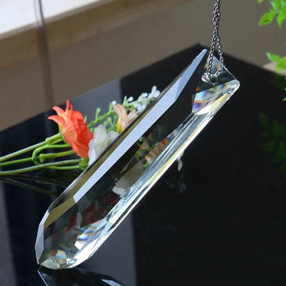 150MM Arrow Garden Wedding Decor Hanging Double Cut Crystal Prism Sun Catcher - WORLD TIME VISITS