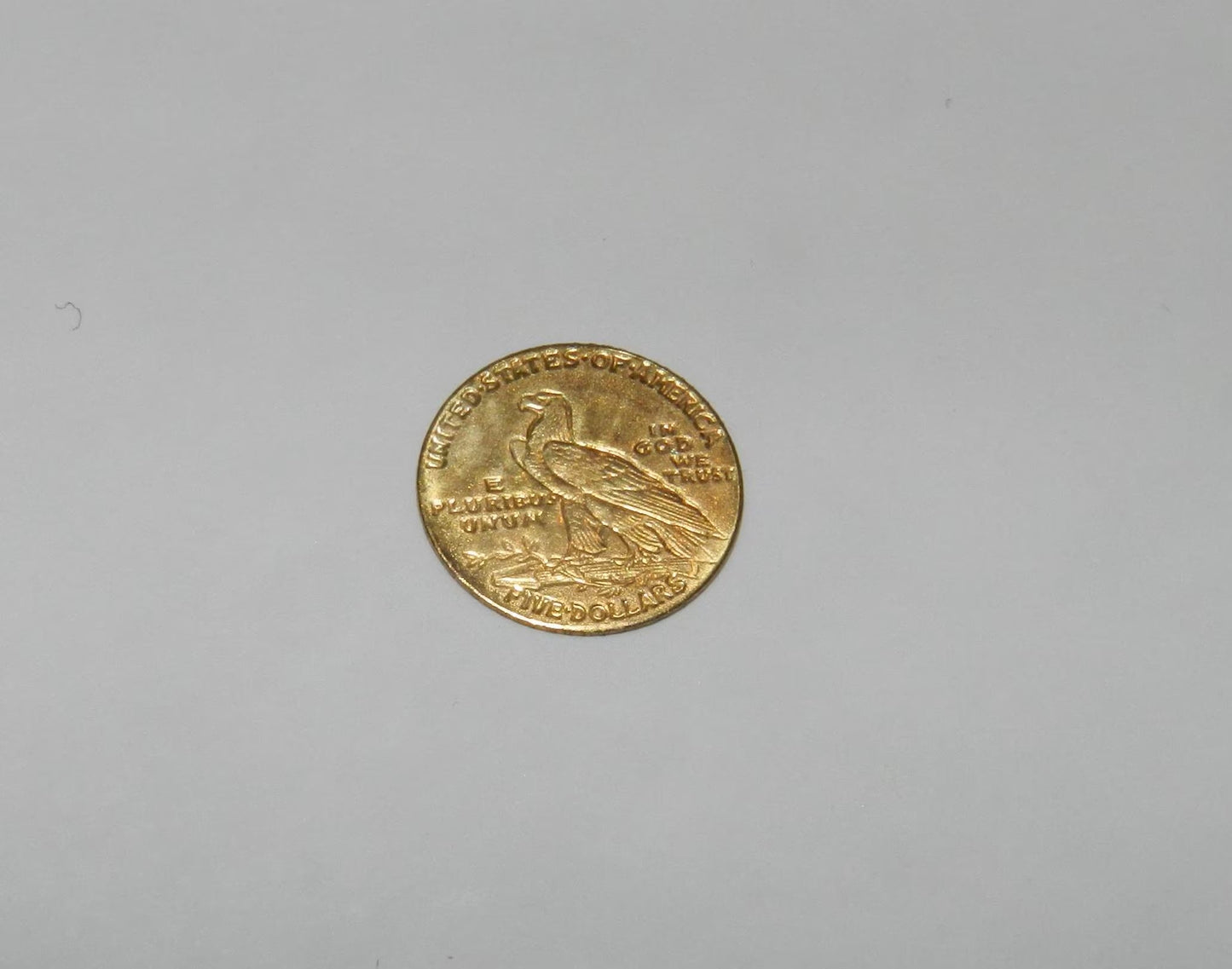 8Kt Gold Miniature Replica U.S. Indian Head 5 Dollar Gold Coin Masters Coins