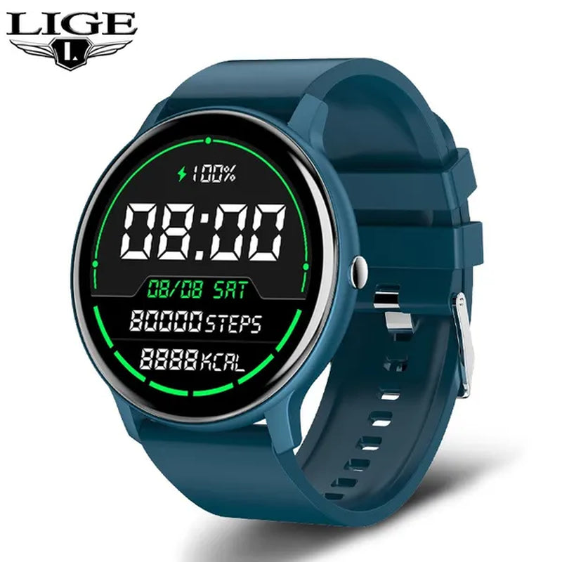 LIGE Smart Watch Women Full Touch Screen Sport Fitness Watch IP67 Waterproof Bluetooth For Android ios smartwatch Men