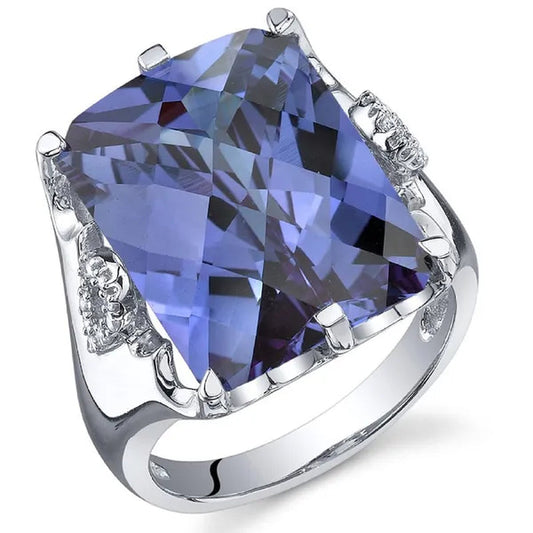 Nice Jewelry 925 Sterling Silver Genuine Tanzanite Gemstone Wedding Engagemetn Ring Size 6-10 - WORLD TIME VISITS