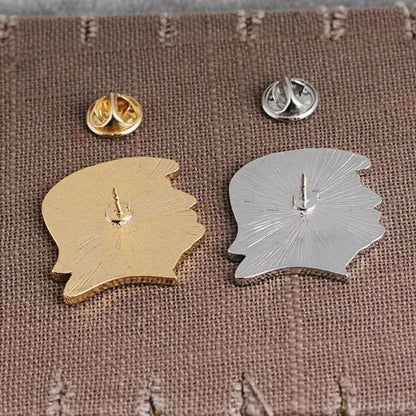 New Punk Black Enamel Brooch Pin Trump Shithead Denim Jacket Pins Bag Hat Decoration