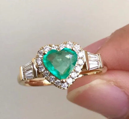 Elegant Noble Woman Fashion Heart Ring Superb Birthstone Princess Proposal Engagement Ring Anniversary Banquet Birthday Christmas Gift Romantic Bride Wedding Eternal Jewelry Ring Size 4-12 Bague Femme