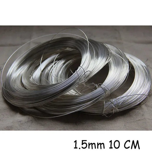 1.5MM 925 Sterling Silver Wire Diameter 10cm Beading Stringing Jewelry DIY handmade jewelry Wire Line - WORLD TIME VISITS