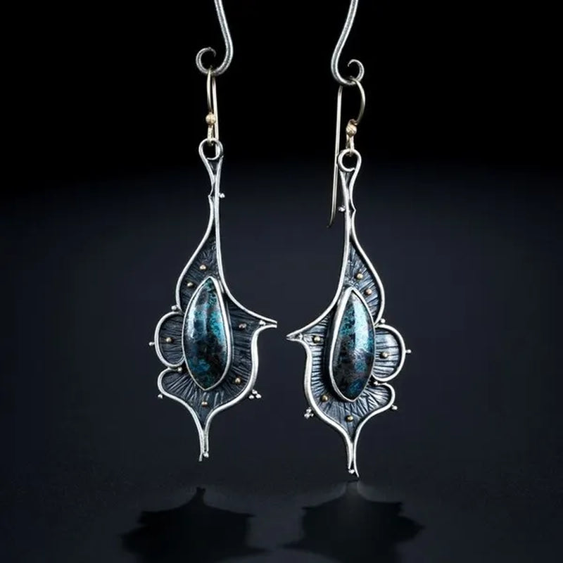 925  Silver Turquoise Earrings Dangle Hoop Earring Anniversary Proposal Gift Party Engagement Wedding Jewelry