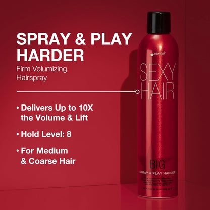 Big Spray & Play Harder Firm Volumizing Hairspray | All Day Hold and Shine | up to 72 Hour Humidity Resistance