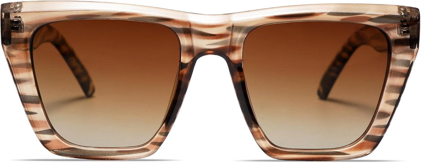 Fashion Oversized Square Cat Eye Polarized Sunglasses for Women Trendy Cateye Style Womens Sunglasses SJ2179