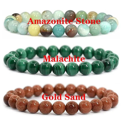 6mm 8mm Natural Stone Chakra Beaded Charm Bracelets Tiger Eye Amethyst Lapis Lazuli Healing Beads Bracelet Women Yoga Jewelry