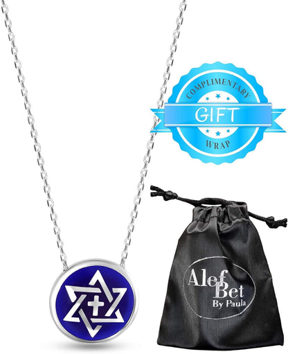 Cross and Jewish Star of David Necklace for Women