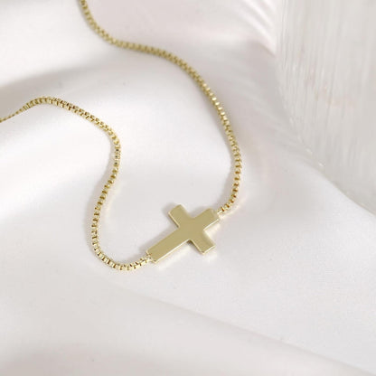 Emerald Birthstone Necklace for Women 14K Real Gold Plated Dainty Cross Pendant Cubic Zirconia Charm Chain Necklace Birthday Gifts for Women Jewelry