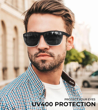 Polarized Sunglasses for Men, Lightweight Sun Glasses with UV Protection for Driving Fishing Golf