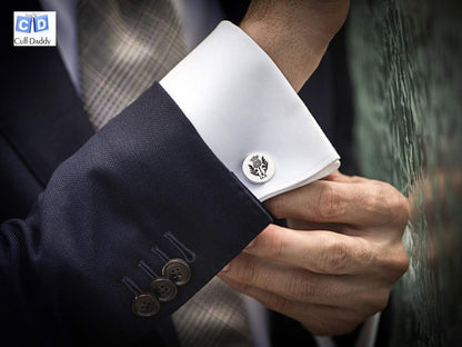 Luxury Mother of Pearl Onyx Black & White Union Jack Flag Cufflinks with Presentation Jewelry Box Handmade Cufflinks & Shirt Accessories Mens Cuff Link Dress Shirt