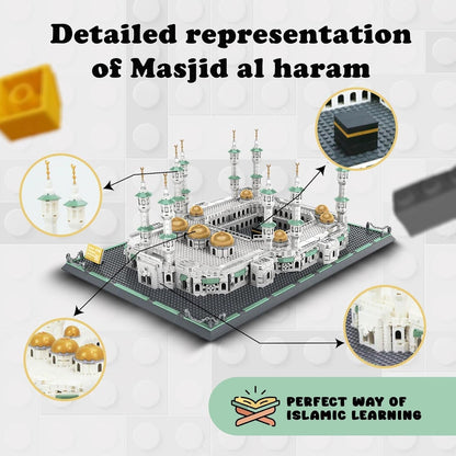 Masjid Al Haram Building Blocks Set - 2000+ Pcs Perfect Eid Gifts for Kids, Islamic Gifts - Grand Mosque of Mecca Islamic Toys for Kids