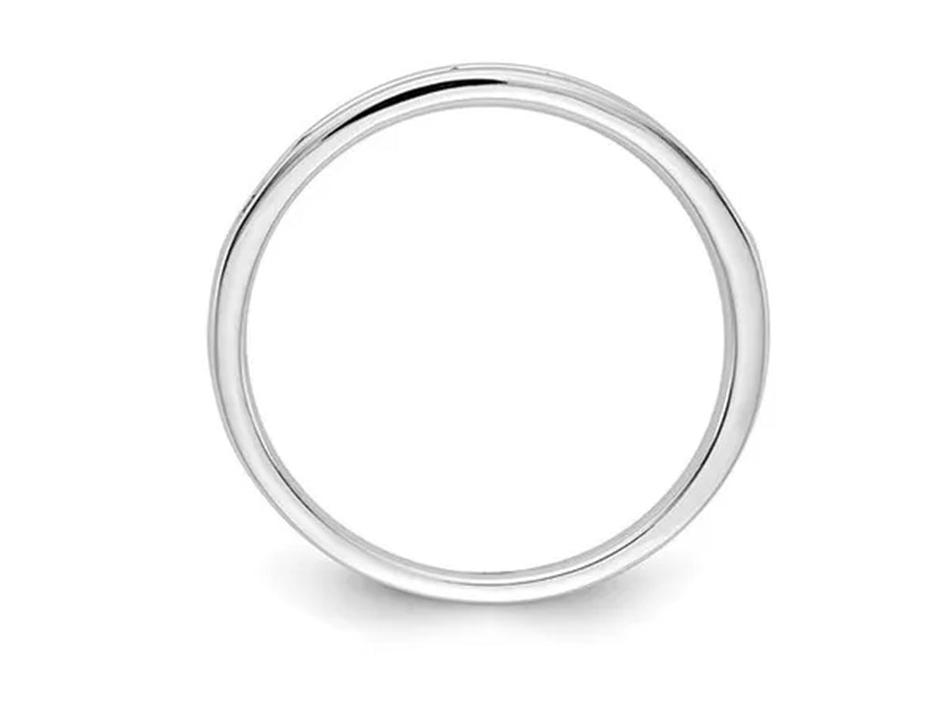 1/7 Carat (Ctw) Pink Sapphire Wedding Band Ring in 14K White Gold
