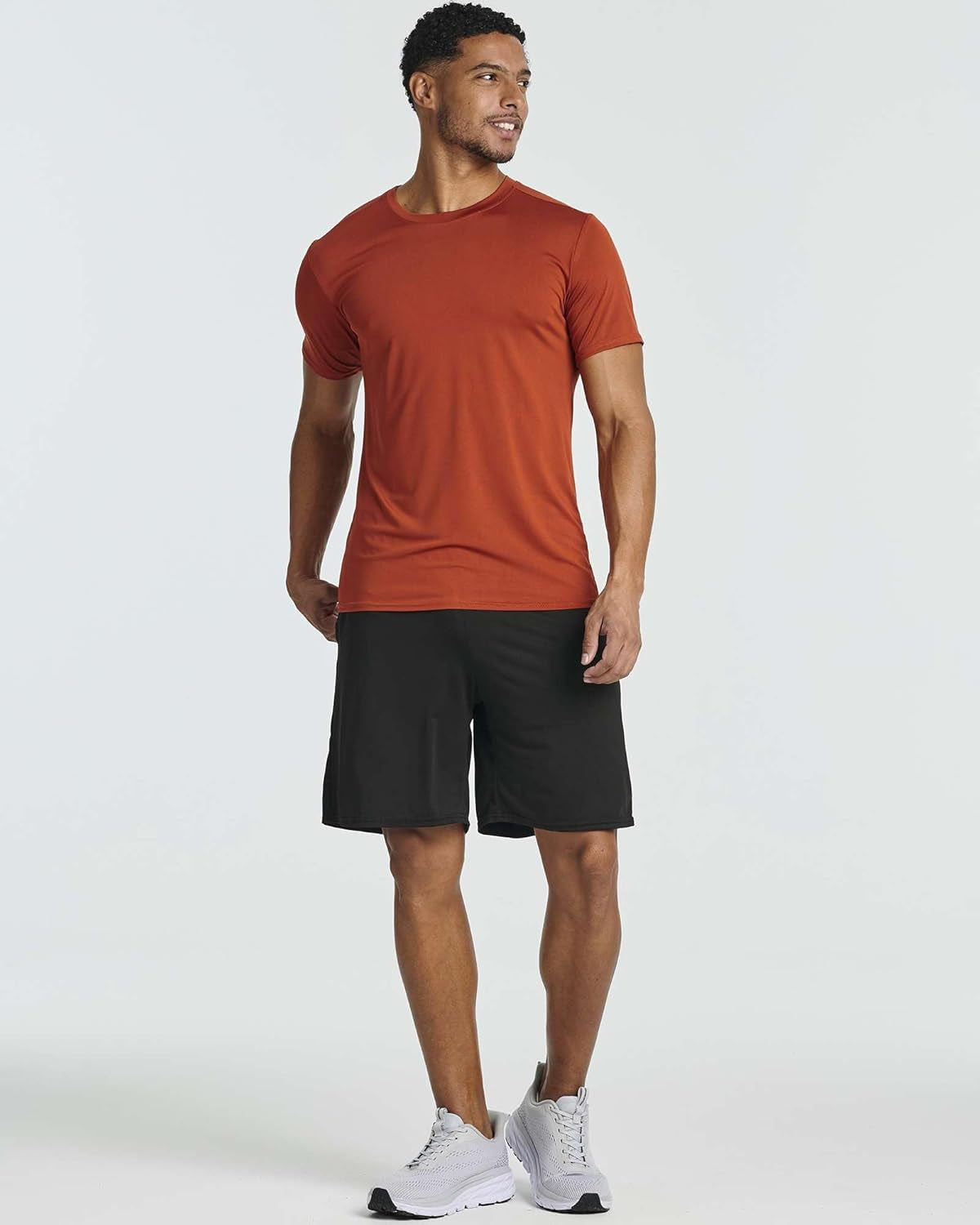5 Pack: Men’S Short Sleeve Dry Fit Active Crew Neck T Shirt - Athletic Running Gym Workout Tee Tops