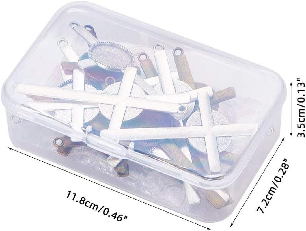 16Pcs Cross Pendant Trays Photo Charms Bezel Settings and 16Pcs Glass Cabochon Dome Tiles Clear Cameo Memorial Photo Pendant for Bouquet Wedding Graduation Easter Making