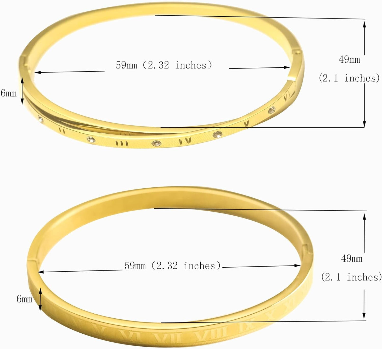 Roman Numeral Series Glossy Roman Numeral Bracelet, Fashion Bracelet for Men and Women, Gold, Silver, Rose Gold, Three-Color Stainless Steel Bracelet - WORLD TIME VISITS