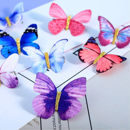 18 Pieces Glitter Butterfly Hair Clips for Teens Women Hair Accessories (Fresh Styles)