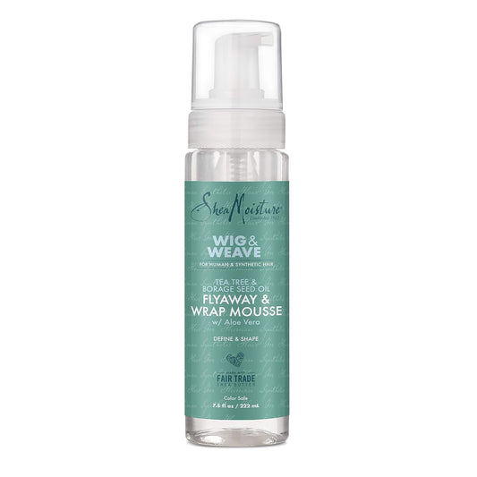 Mousse for Curly Hair, Wig or Weave, Tea Tree and Borage Seed Oil, Paraben-Free Styling Mousse, 7.5 Ounce