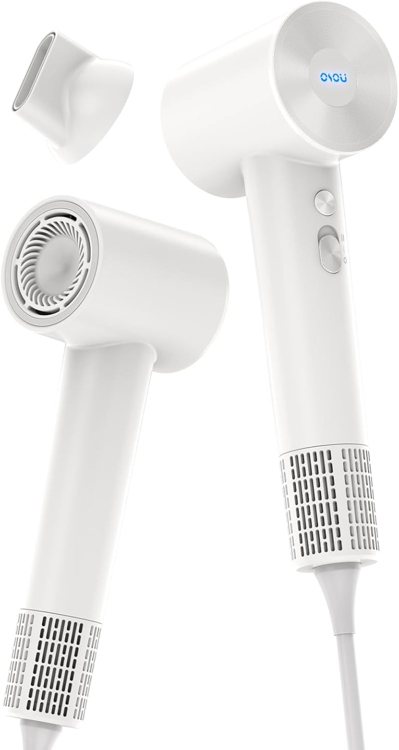 Hair Dryer, Negative Ionic Hair Dryer, High-Speed Blow Dryer with 110, 000 RPM Brushless Motor, Fast Drying Lightweight Travel Hairdryer, Low Noise Home Hair Dryer with Smooth Nozzle