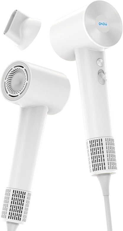 Hair Dryer, Negative Ionic Hair Dryer, High-Speed Blow Dryer with 110, 000 RPM Brushless Motor, Fast Drying Lightweight Travel Hairdryer, Low Noise Home Hair Dryer with Smooth Nozzle
