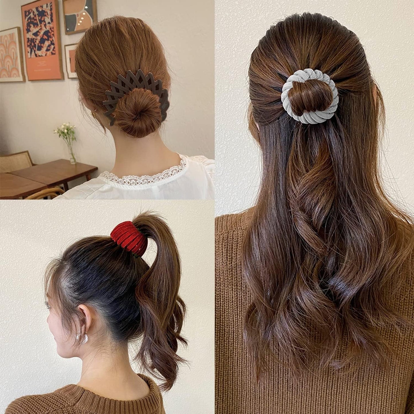 Bird Nest Magic Hair Clip, Hair Accessories for Women,Hair Ties Bun Maker Scrunchies for Thick Thin Hair,Hair Clips for Women,Ponytail Holders
