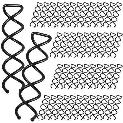 50PCS Spiral Hair Pins, Spin Pins Non-Scratch round Tips, Twist Screw Hair Pin for Women Bun Hair Style DIY, Spiral Bobby Pins Black