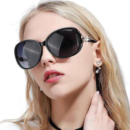 Sunglasses for Women Trendy Polarized Sunglasses Oversized Big Sun Glasses Ladies Shades UV Protection - WORLD TIME VISITS