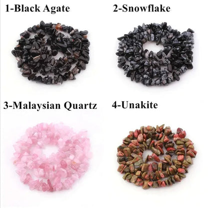 Natural Stone 5-8MM Irregular Shape Freeform Chip Bead Pink Quartz Amethysts Agates Lapis Lazuli for Jewelry Making DIY Bracelet16"