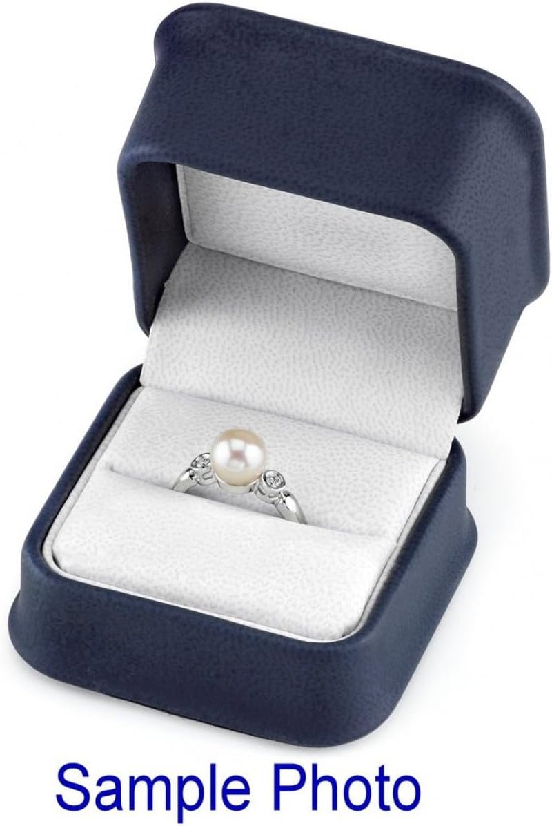 18K Gold 10 - 11Mm round Genuine White South Sea Cultured Pearl & Diamond Ring for Women - WORLD TIME VISITS