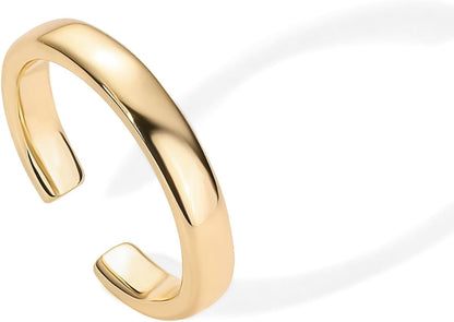 18K Gold Plated Adjustable Toe Rings for Women | Trendy Criss-Cross and Classic Band Toe Ring