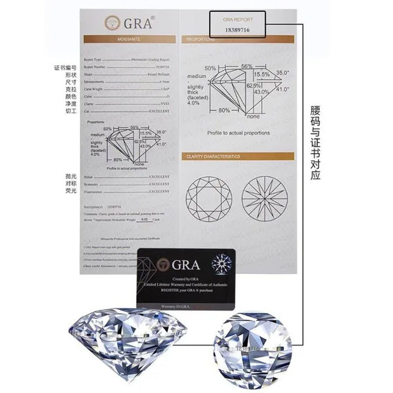 18k White Gold 2Ct Round Cut Moissanite Solitaire Six Claw Diamond Engagement Wedding Ring Jewelry Gifts Size 6-10 with Certified