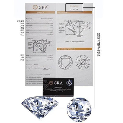 18k White Gold 2Ct Round Cut Moissanite Solitaire Six Claw Diamond Engagement Wedding Ring Jewelry Gifts Size 6-10 with Certified