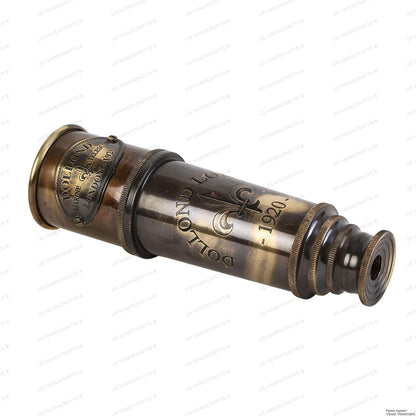 1920 Marine Telescope Collectible Décor Nautical Spyglass Antique Mounted Solid Brass 15 Inch Pirate Telescope with Wooden and Branded Corrugate Box.