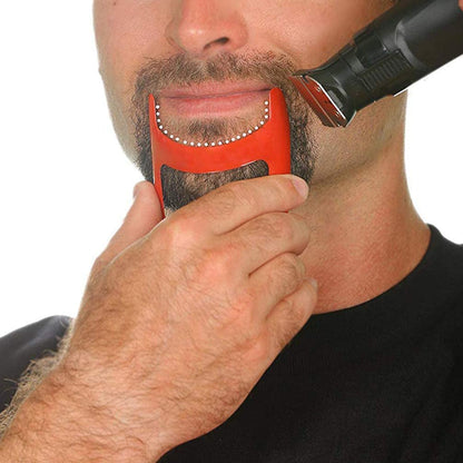 Goatee Shaving Template Shaping Edge up Tool for Goatee Trimming Lineup Beard Grooming Kit for Men One Size Fits All Self Cut Guide Use Barber Supplies 2Pcs