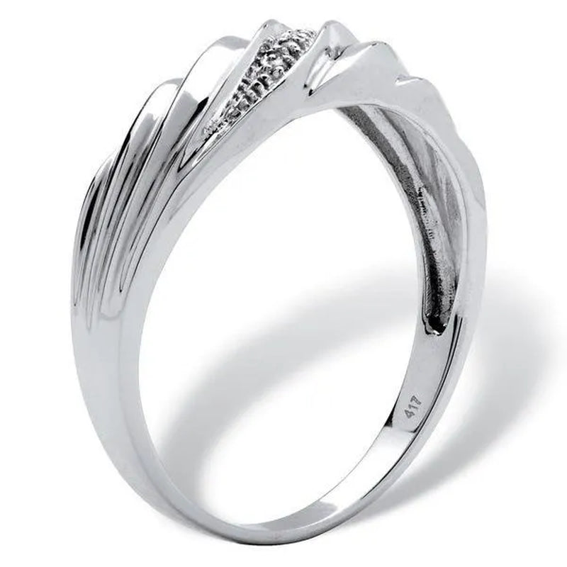 New Fashion Luxury Exquisite Twist Zirconia Ring Engagement Ring Lightning-Shaped Water Ripples on the Surface Zirconia Wedding Ring Size 5-12
