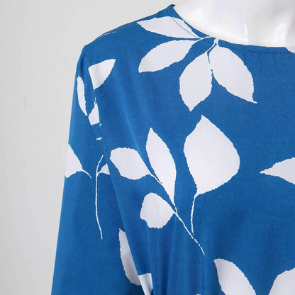 Kaftan Dresses for Women Floral Print Long Robe Ramadan Abaya Maxi Dress Long Sleeve Muslim Dubai Outfits